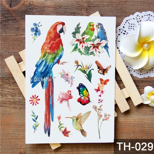 Hình Xăm Dán Tạm Thời Họa Tiết Lá Hoa Chống Thấm Nước Cho Nam Và Nữ