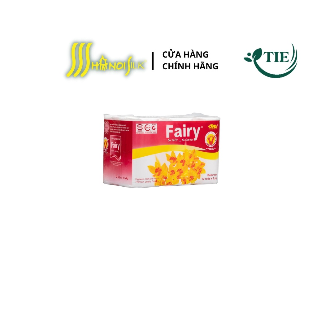 Giấy Vệ Sinh Fairy 2 Lớp 12 Cuộn Có Lõi Mềm Mịn Tan Nhanh Trong Nước