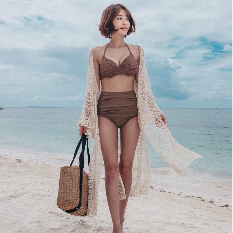 Áo lưới , áo choàng khoác đi biển ren lưới tay chuông mặc ngoài bikini đi bơi hàng Quảng châu chất lượng