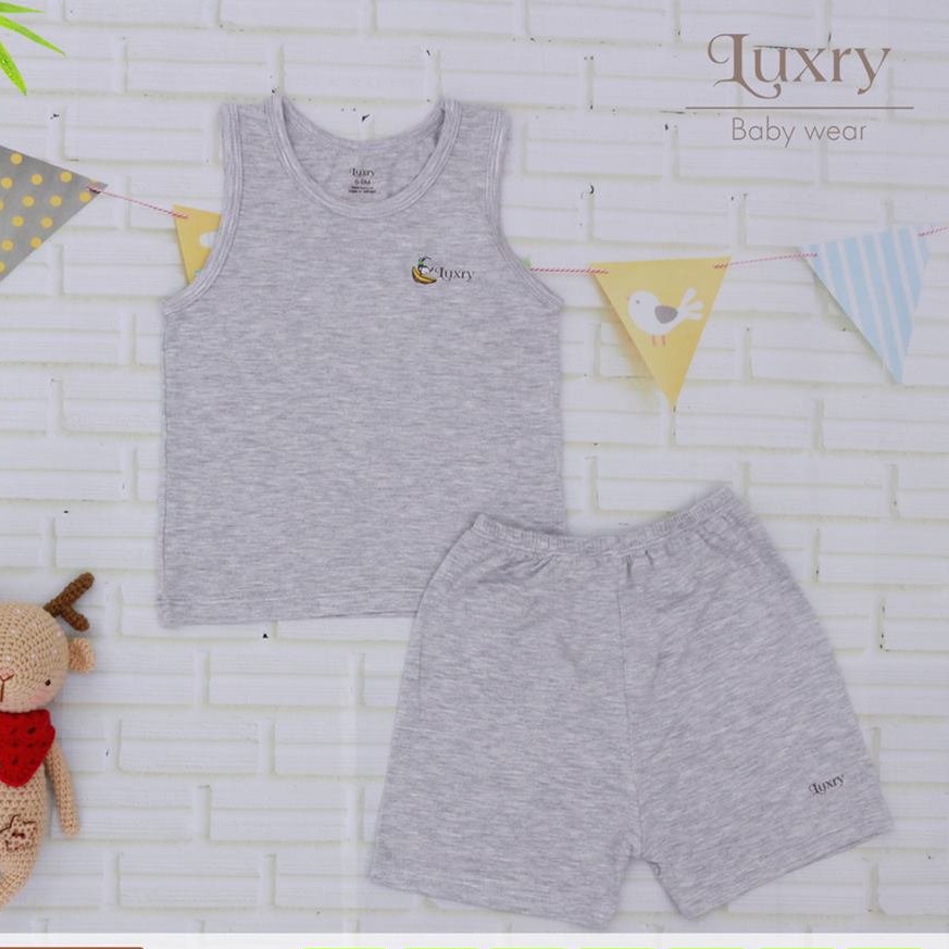 Bộ ba lỗ peptit chất vải sợi tre siêu mát của nhà luxry cho bé trai bé gái từ 7.5-23kg