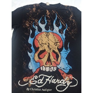 áo thun Ed hardy real authentic chính hãng áo phông nam nữ đầu lâu sọ skull lửa