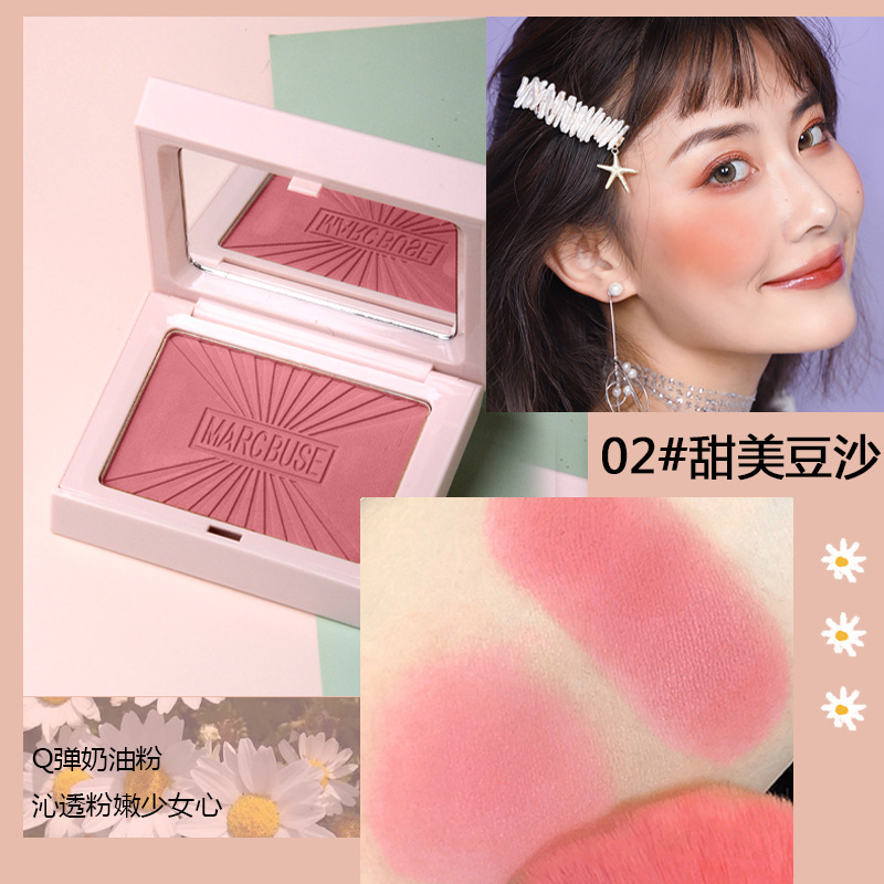 Phấn Má Hồng Màu Đỏ Cam Tự Nhiên Marc Buse Chống Thấm Nước Ngọt Ngào | BigBuy360 - bigbuy360.vn