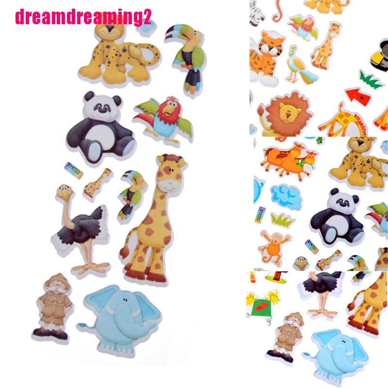 Hình Dán Động Vật 3D Đáng Yêu