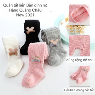 QUẦN TẤT LEN LIỀN BÀN ĐÍNH NƠ MẪU MỚI 2021 BÉ GÁI