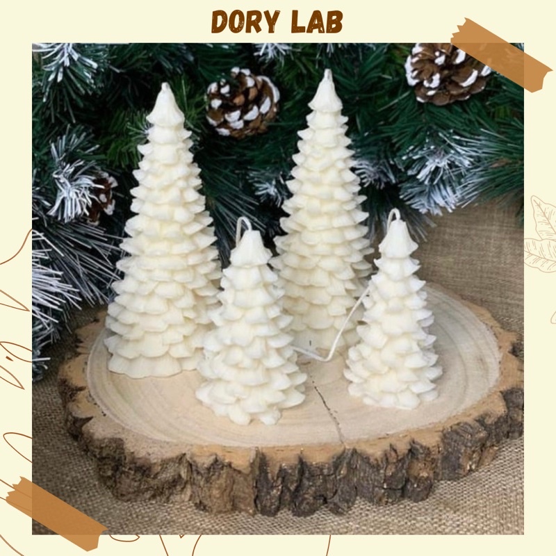 Nến Thơm Cây Thông Giáng Sinh Lá Bầu - Dory Lab