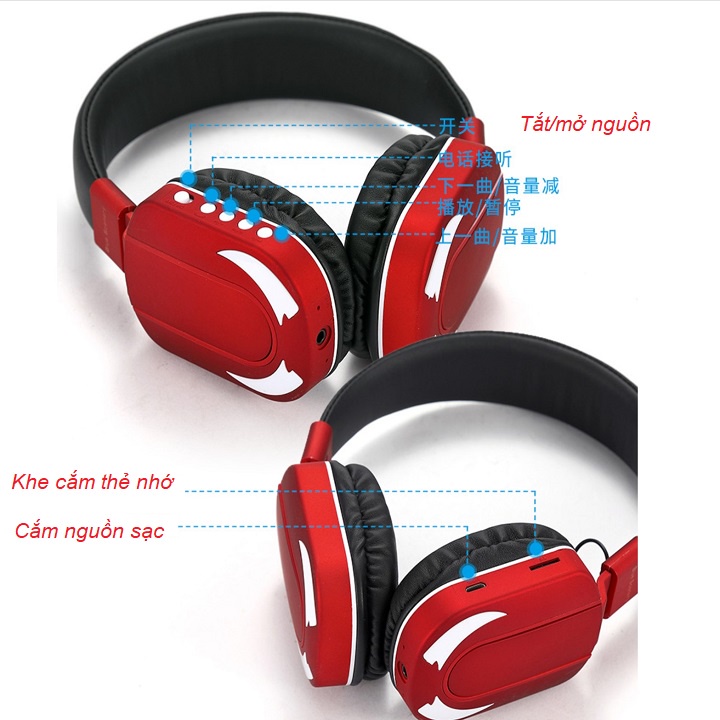 Nghe Rõ Từng Bước ChânTai nghe gaming bluetooth không dây chụp tai BS770 có mic, chơi game, nghe nhạc liên tục 6H