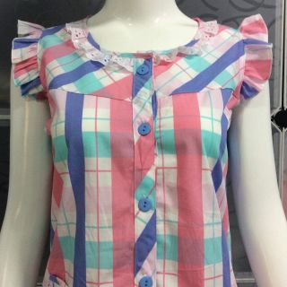 Bộ mặc nhà kate caro lửng