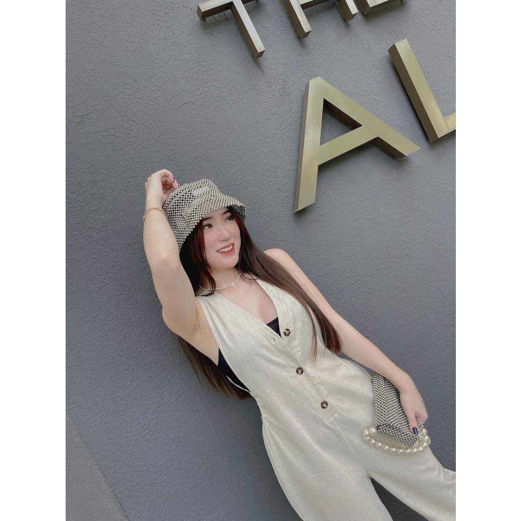 SET YẾM QUẦN DÀI SÁT NÁCH CỔ V HỞ VAI KEM + ÁO 2 DÂY ĐEN ULZZANG