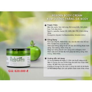 Kem dưỡng trắng da toàn thân REBORN