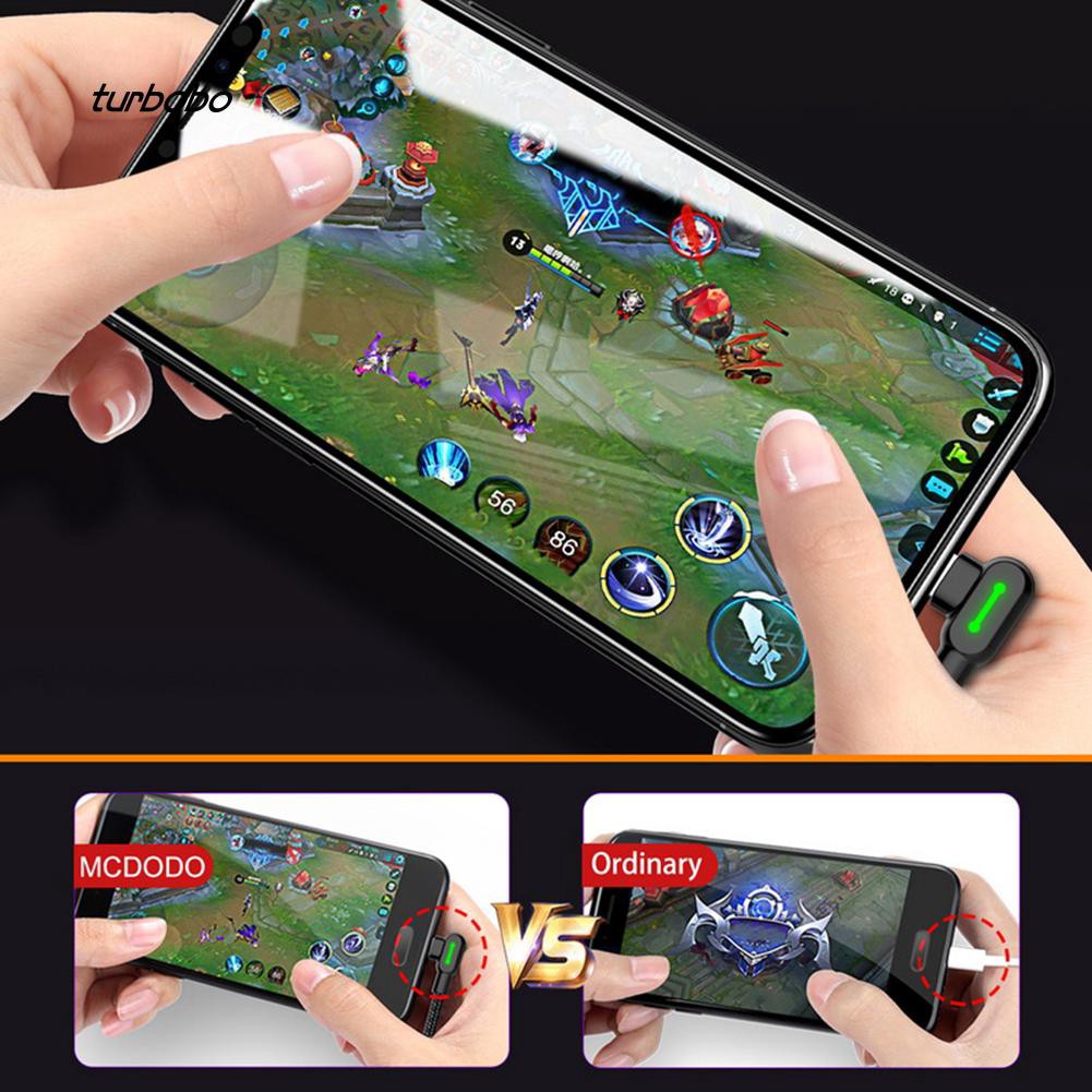 Dây cáp sạc dữ liệu USB loại C chữ L dài 0.5m / 1.2m / 1.8m dành cho game thủ