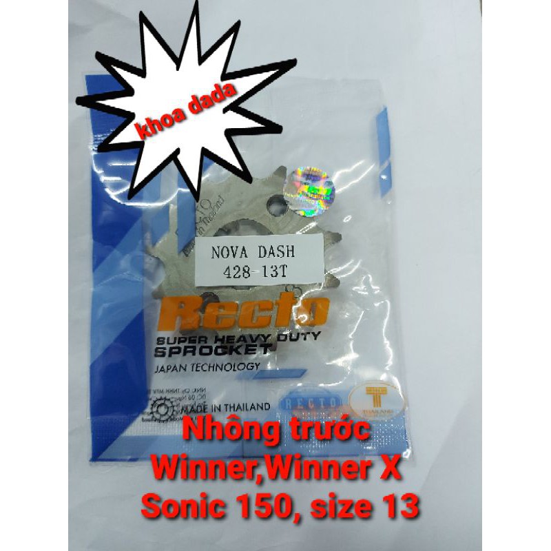 nhông trước Winner, Sonic 150,Winner X Recto, size 13