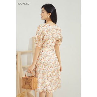 Đầm hoa tay rút DA656 GUMAC