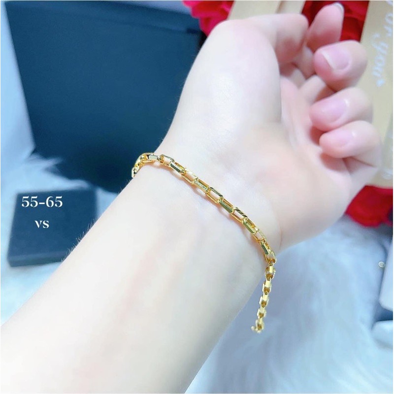 Lắc tay nữ kiểu đốt trúc vàng 10kara