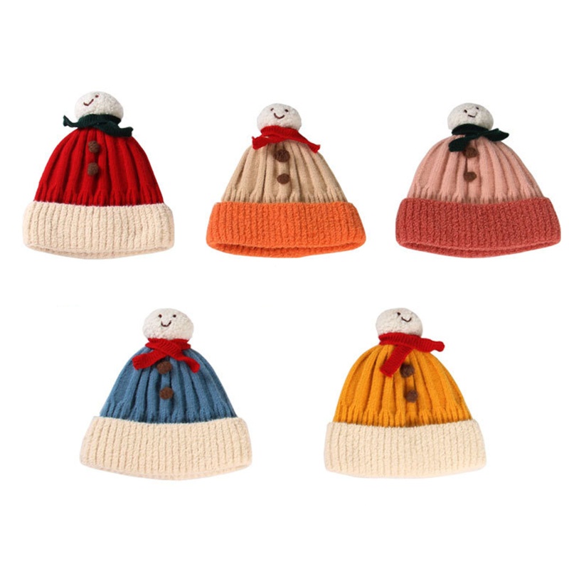 Mũ Len Beanie Mềm Mại Dày Dặn Giữ Ấm Mùa Thu Đông Cho Bé Sơ Sinh