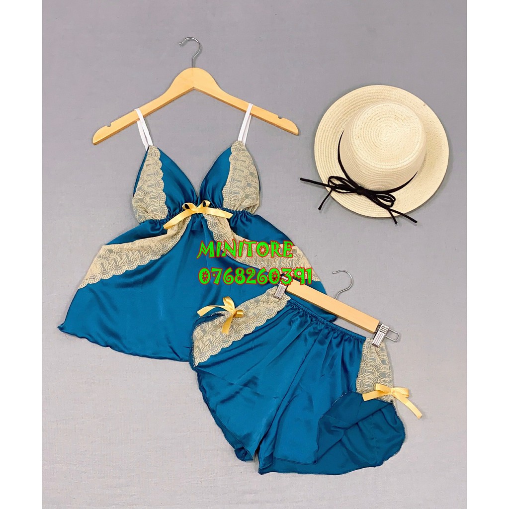 [40KG - 55 KG]ĐỒ NGỦ SEXY SATIN CÓ MÚT - Vải siêu mát siêu xinh không nhăn hàng xưởng nhà may bao chắc chắn bao đẹp