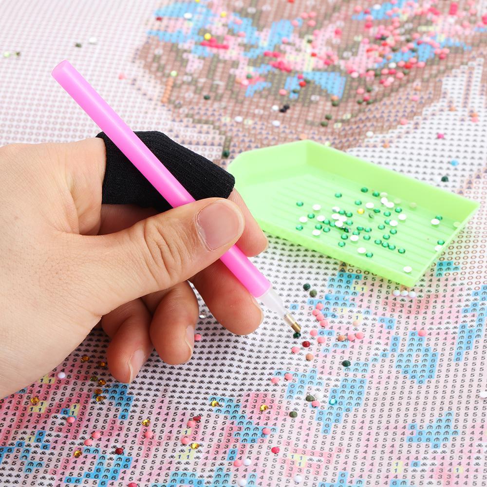 Ốp Bọc Bảo Vệ Ngón Tay Thêu Tranh Chữ Thập Giảm Đau Tiện Dụng