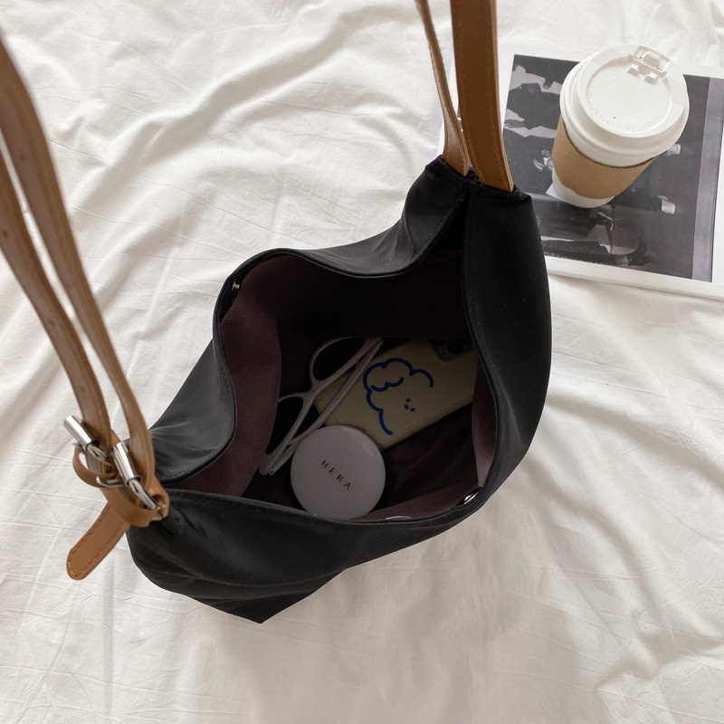 Túi Tote Đeo Vai Bằng Vải Canvas Kích Thước Lớn Phong Cách Hàn Quốc Thời Trang Thu Đông Hàng Mới 2021 Dành Cho Bạn Nữ