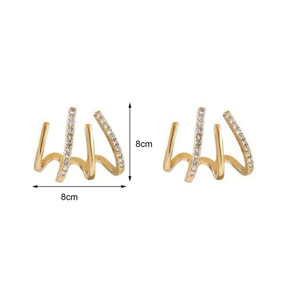 1 Đôi Bông Tai Đính Đá Đơn Giản Thời Trang Hàn Quốc Dành Cho Nữ