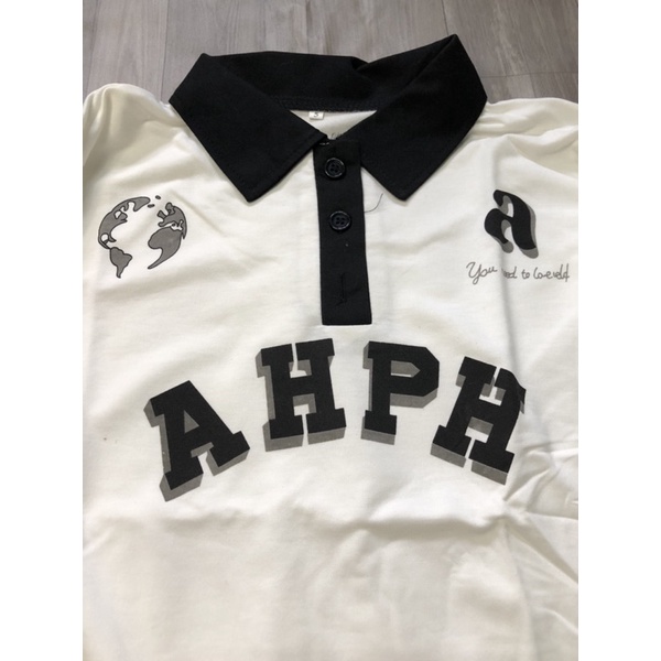 Áo Polo Thu Đông | Áo Polo cổ viền đen in chữ 3D cho nàng năng động | BigBuy360 - bigbuy360.vn