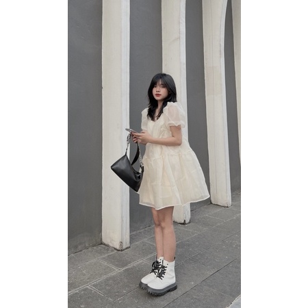 VÁY BABYDOLL 2 LỚP ẢNH CHỤP THẬT