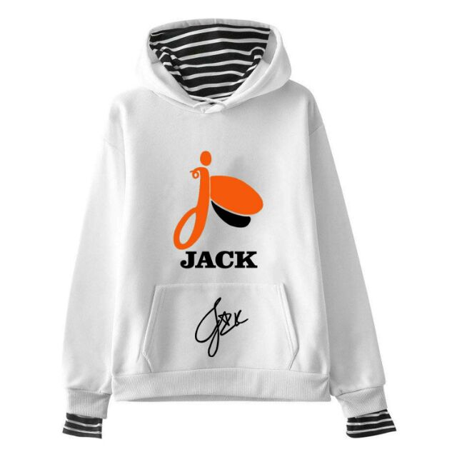 Áo hoodie JACK K-ICM phối cổ kẻ tay kẻ in theo yêu cầu
