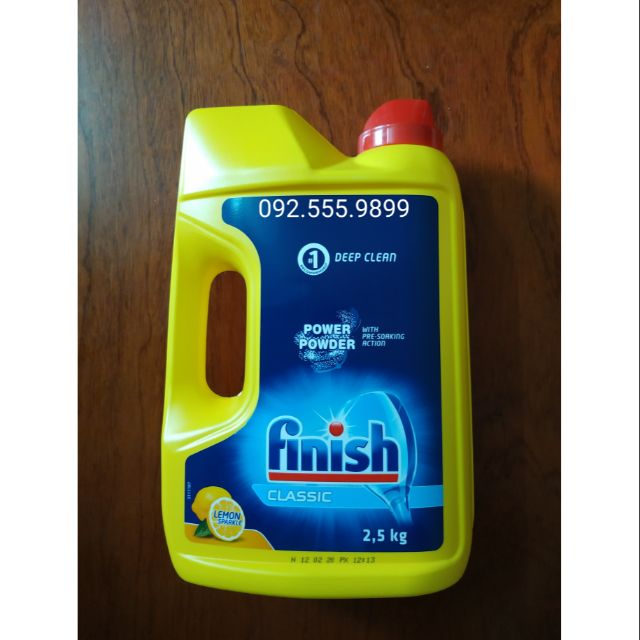 Bột rửa bát Finish hương chanh 2,5kg Séc Eu, Bột rửa bát Finish Nhật Bản 2.2kg