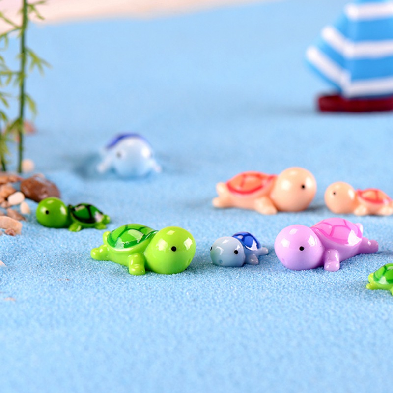 Set 10 Mô Hình Rùa Mini Trang Trí Sân Vườn