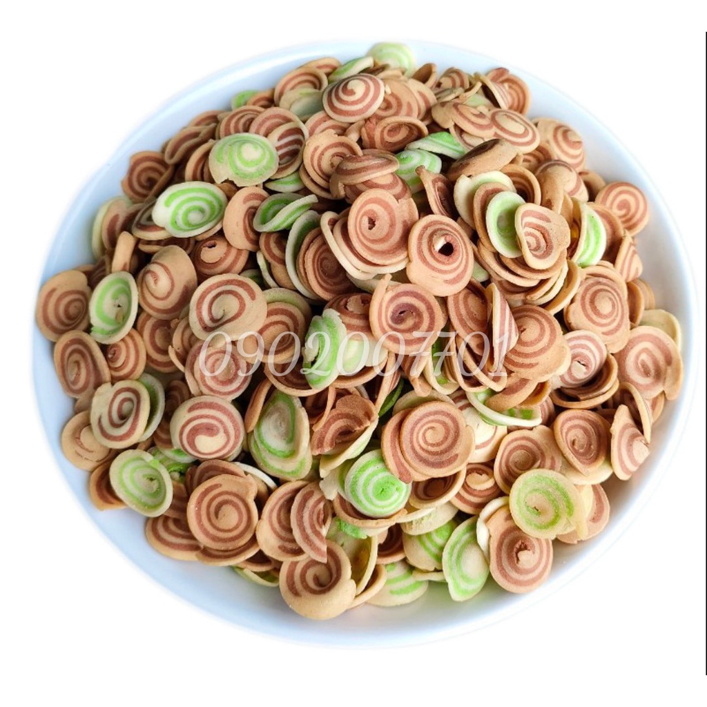 BÁNH TAI HEO NHÍ MIX MÀU XANH VỚI NÂU 100G/200G/500G