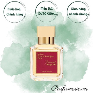 Nước hoa cao cấp MFK Baccarat Rouge 540 chiết, hương thơm Sang trọng, Tinh tế, Thu hút