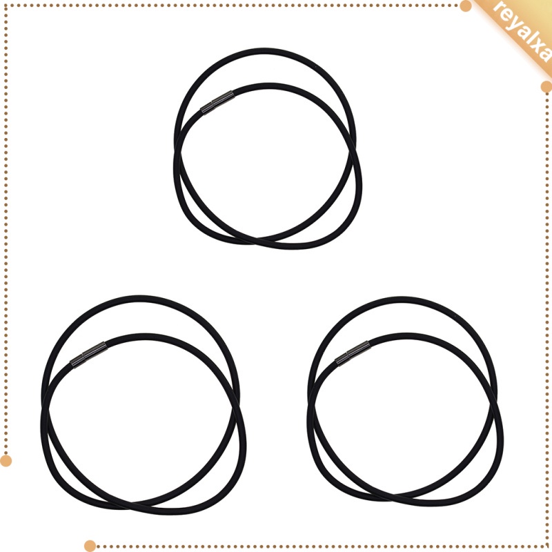 Vòng cổ Cao Su Màu Đen Bản Rộng 3mm (45cm / 50cm / 55cm)