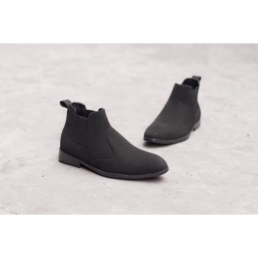 [Shop Uy Tín] Giày Chelsea Boot Cổ Chun Tiện Lợi Da Búc Đen Và Đế Được Khâu Chắc Chắn - CB520-bucdenkhoa ( L )