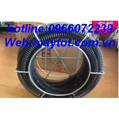 Dây thông tắc cống lò xo phi 16 dùng cho máy khoan dài 9m