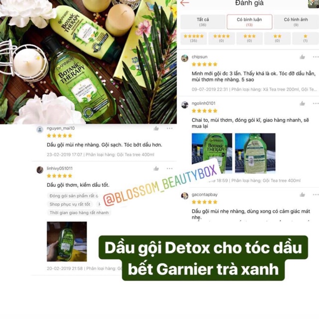 Dầu gội GARNIER trà xanh cho tóc dầu, bết