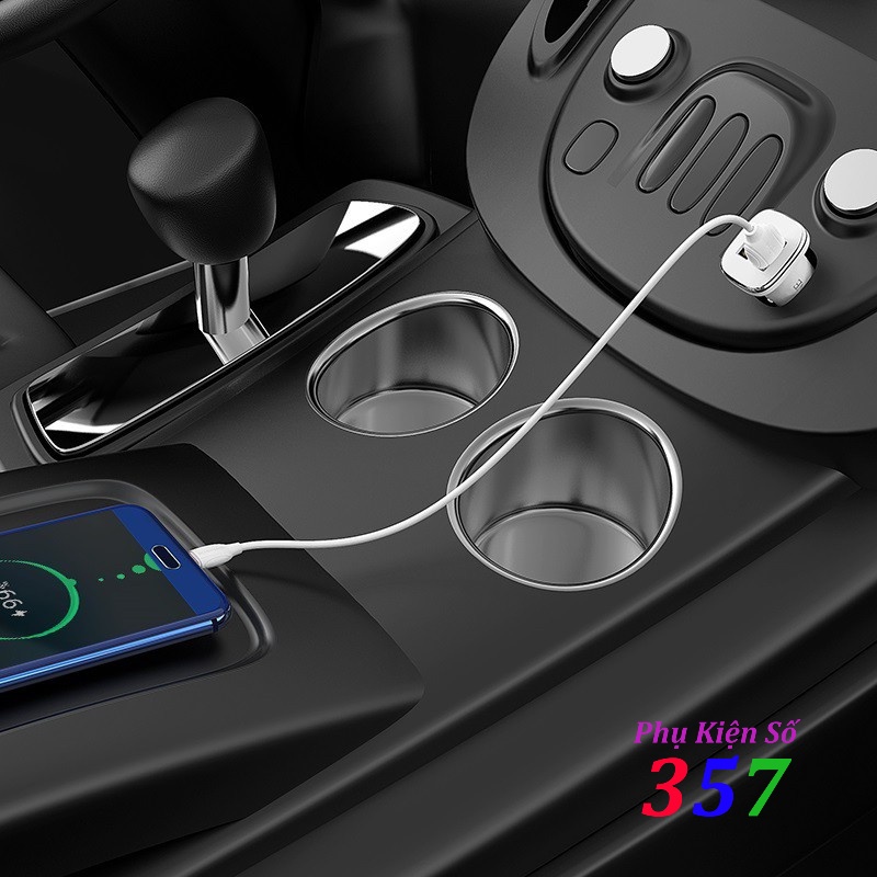Tẩu sạc xe hơi Borofone BZ12 sạc nhanh 2.4A có 2 cổng USB chính hãng