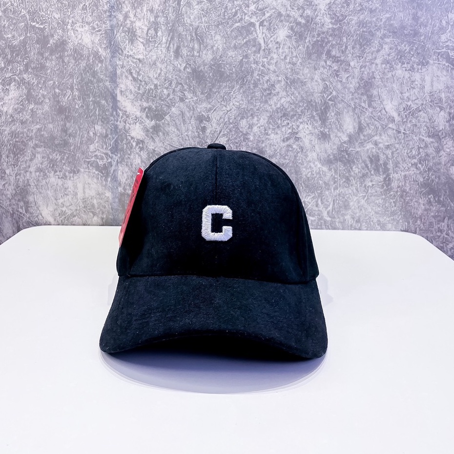 Mũ Lưỡi Trai Nón Kết Nhung Cao Cấp Thêu Chữ C 462 Phong Cách Ulzzang Form Unisex Nam Nữ - Hazo
