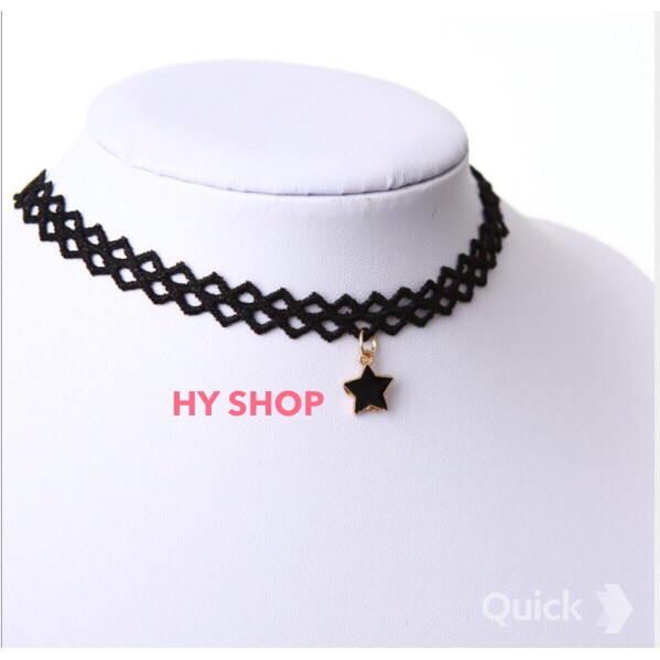 vòng cổ choker đan phối ngôi sao