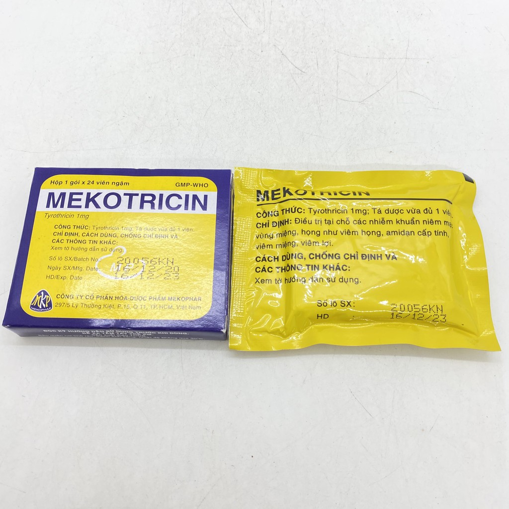 Kẹo ngậm MEKOTRICIN 24 viên