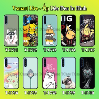 Ốp lưng Vsmart Live dẻo đen in hình Tổng Hợp Mẫu Đẹp
