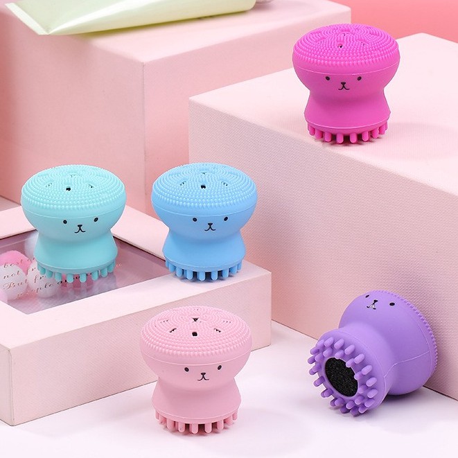 Cọ rửa mặt hình bạch tuộc làm sạch sâu bằng silicone tiện dụng - Hàng đẹp có hộp