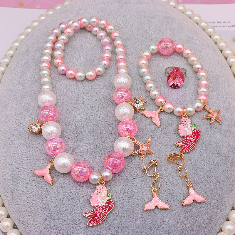 Bộ Vòng Tay Và Vòng cổ Cho Trẻ Em | Vòng cổ Mặt Hình Kỳ Lân Dễ Thương Cho Nữ | Phụ Kiện Thời Trang Trẻ Em