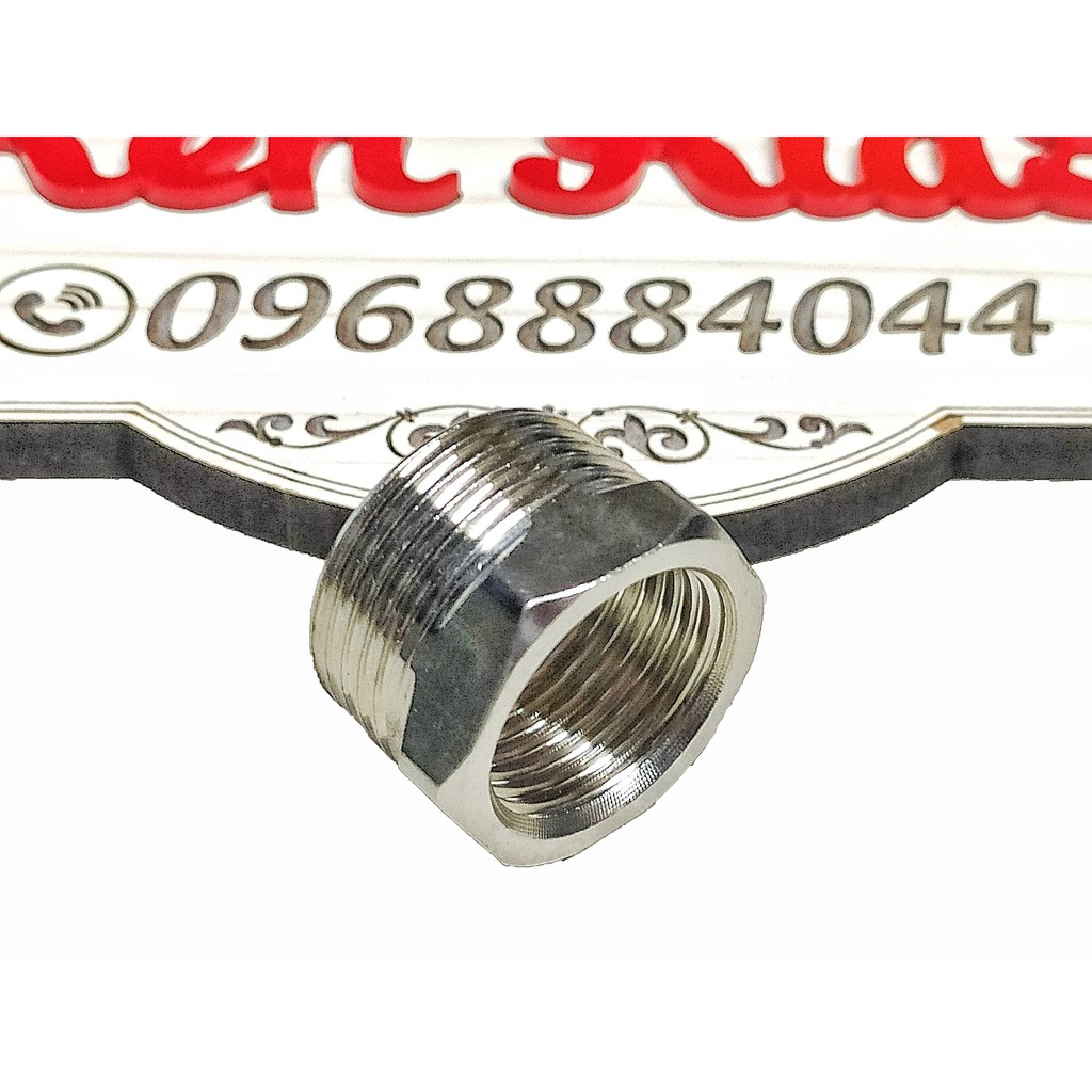 Phụ kiện ống nước inox ren 21 măng xông/ren trong/ren ngoài