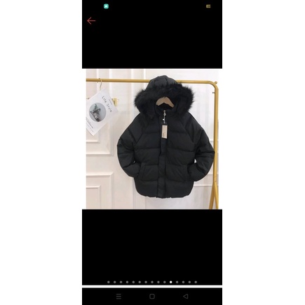 Áo Khoác Phao Dáng Suông Free Size Mũ Lông Tháo Rời | BigBuy360 - bigbuy360.vn