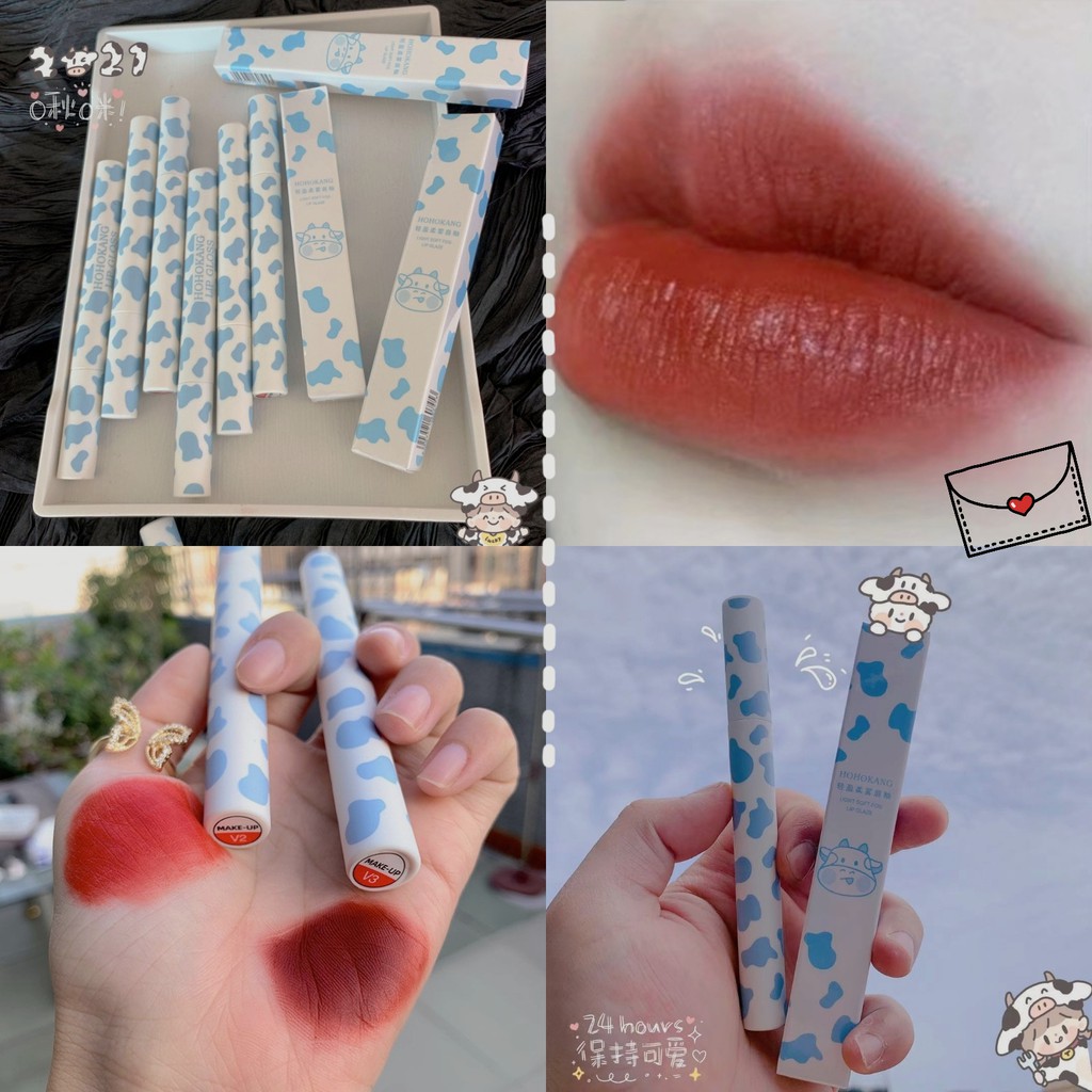 Son Kem Lì Mịn Trang Điểm Mềm Mại Chống Thấm Nước Lâu Trôi Họa Tiết Vỏ Dễ Thương | BigBuy360 - bigbuy360.vn