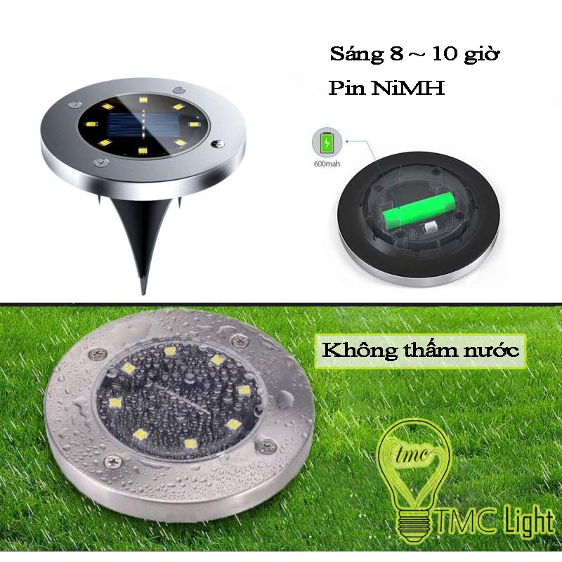 Đèn sân vườn, đèn led năng lượng mặt trời T44 - TMC Store trang trí cầu thang góc cây sân thượng sang trọng