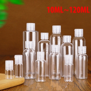 Bình nhựa PET nắp bật trong suốt dung tích 10ml-120ml dùng khi đi du lịch