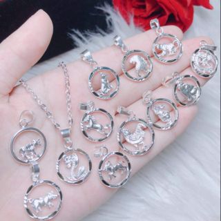 Dây chuyền và mặt 12 con giáp bạc ta cho bé