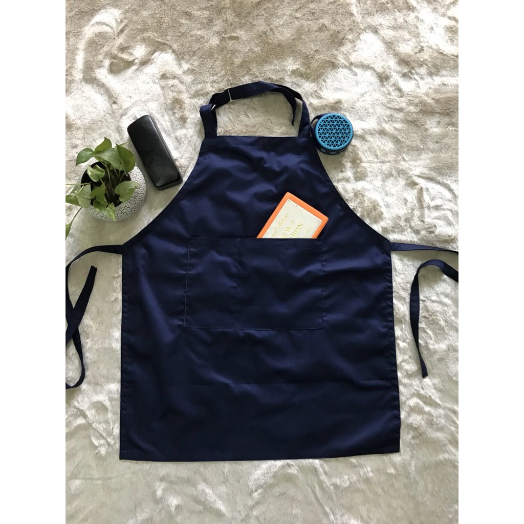 Tạp dề yếm- đủ màu, đen, nâu, đỏ đô, xanh đen, xanh két, Kaki Cotton Hàn Quốc,unisex, chất đẹp, may tinh xảo