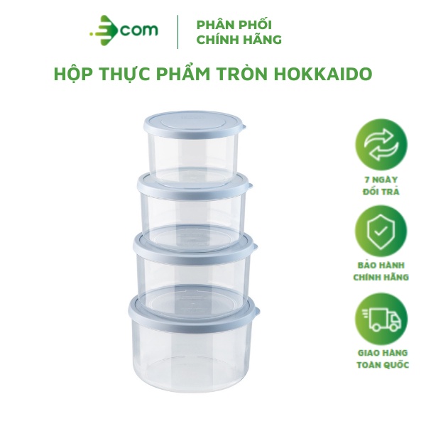 Bộ 4 hộp nhựa đựng thực phẩm chữ nhật Inochi nhựa cao cấp trong suốt bền kín chịu nhiệt cao.
