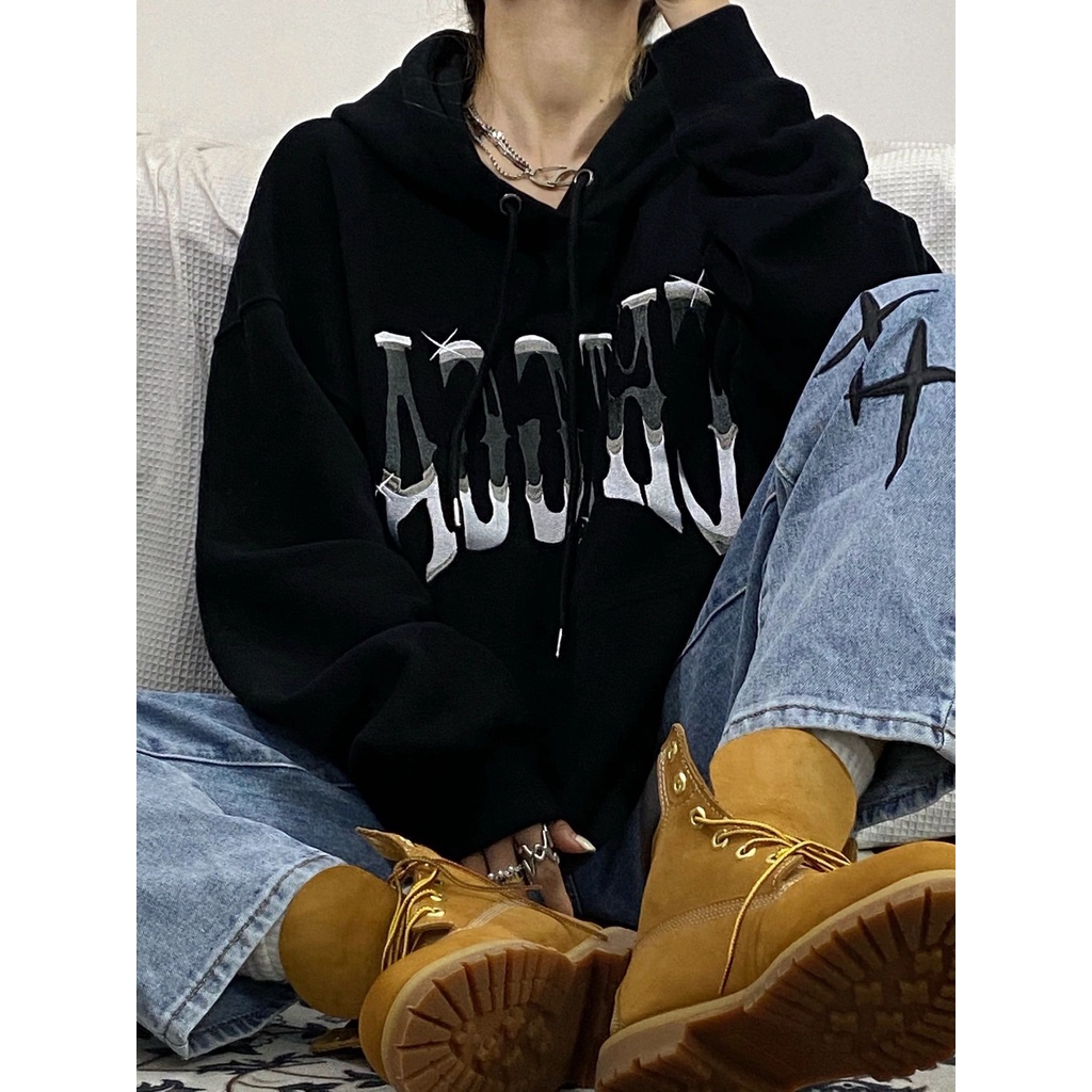 Áo khoác tay dài dáng rộng phong cách hiphop thời trang cho nữ | BigBuy360 - bigbuy360.vn