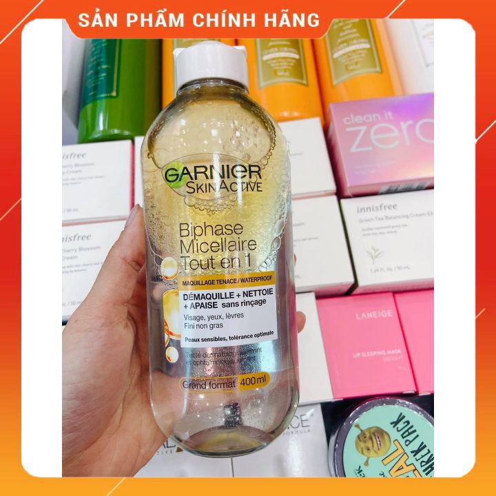 Nước Tẩy Trang GARNIER Pháp 400ml làm sạch lớp trang điểm, dịu nhẹ không khô da | BigBuy360 - bigbuy360.vn